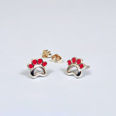 Pequeños Y Adorables Pendientes En Forma De Huella De Perro, De Plata 925, Elegantes Y De Estilo Casual, Adecuados Para Mujeres En Su Día A Día