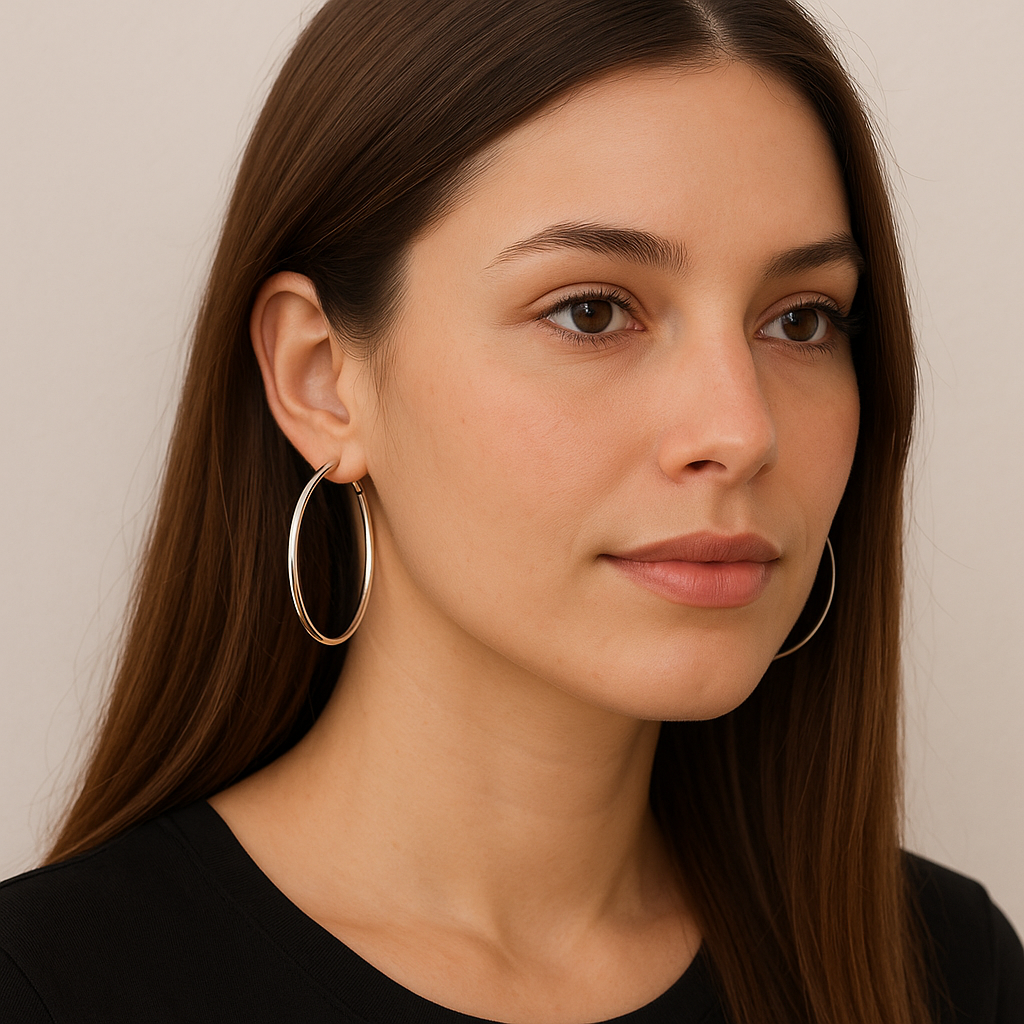 Aros Argollas Clásicas de Plata 925 – Diseño Delgado