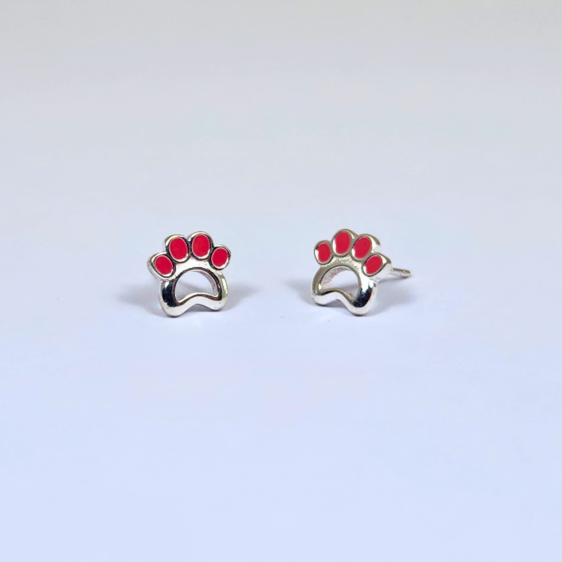 Pequeños Y Adorables Pendientes En Forma De Huella De Perro, De Plata 925, Elegantes Y De Estilo Casual, Adecuados Para Mujeres En Su Día A Día