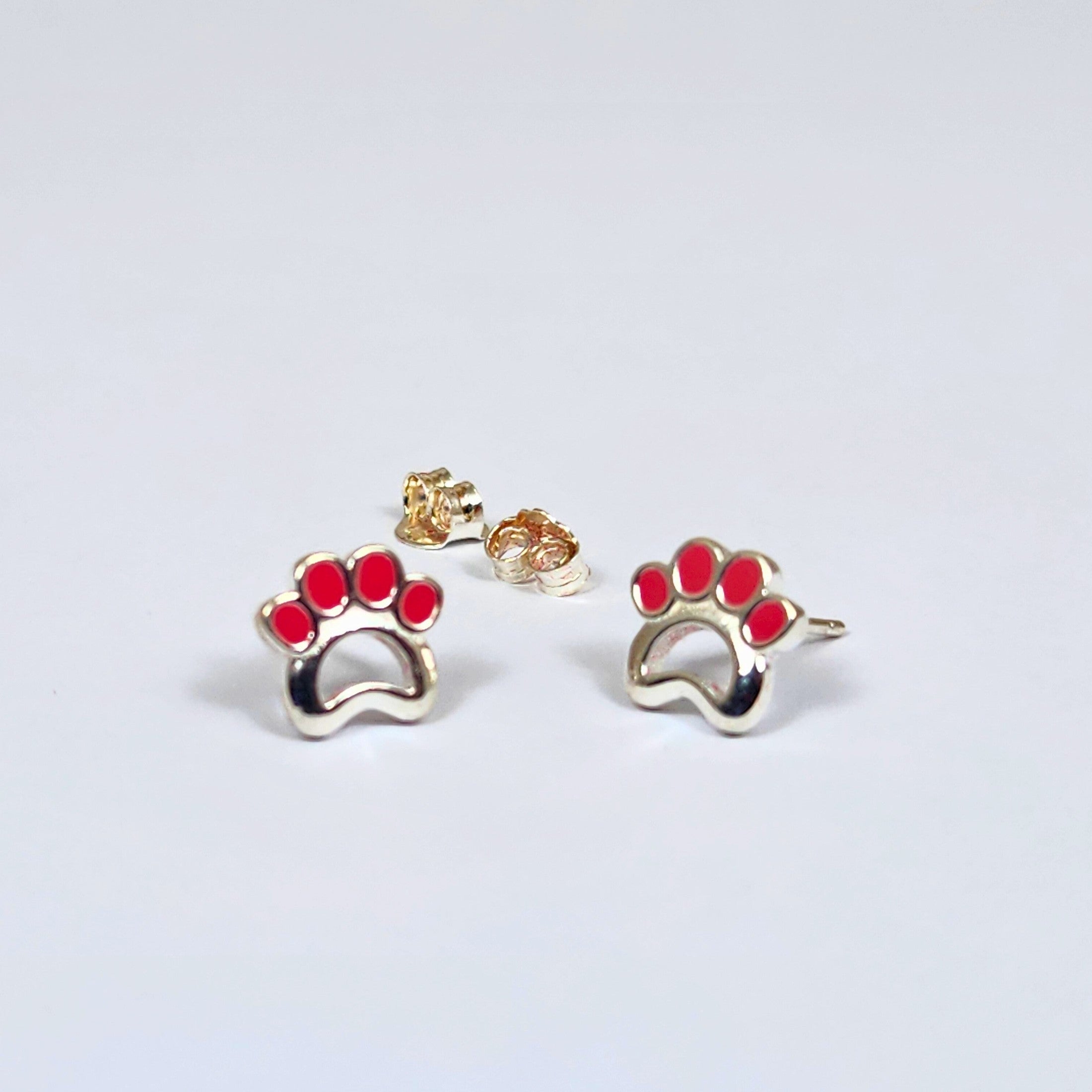 Pequeños Y Adorables Pendientes En Forma De Huella De Perro, De Plata 925, Elegantes Y De Estilo Casual, Adecuados Para Mujeres En Su Día A Día